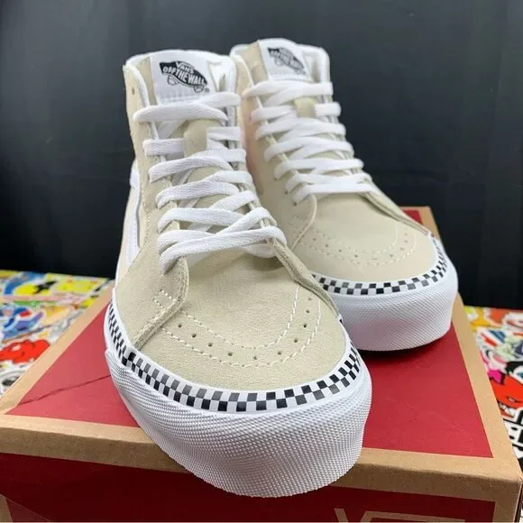 Vans Sk8-Hi Tan Checkered Tapered Women's Various Sizes